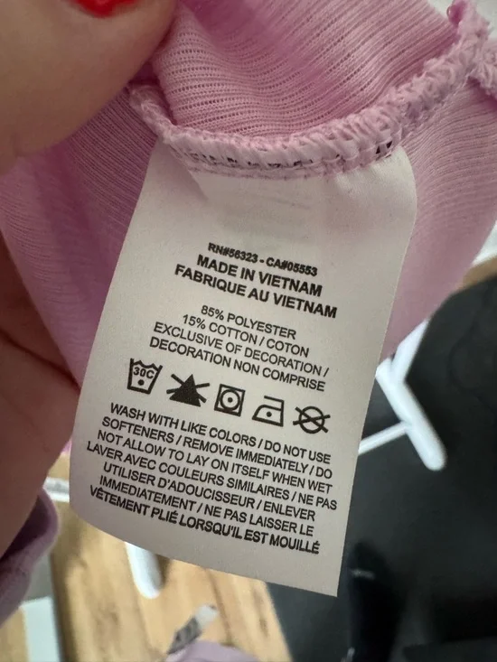 Nike Yoga Women's short sleeve ribbed T-shirt light pink scalloped NWT Large - Picture 5 of 8